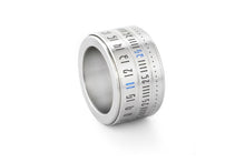 Ring Clock Native  - Silver with Blue LEDs
