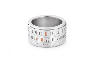 Ring Clock Native  - Silver with Orange LEDs